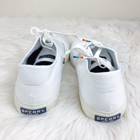 NEW Sperry Captain's CVO Pride Sneaker women’s size 12 rainbow boat shoes - Picture 10 of 12